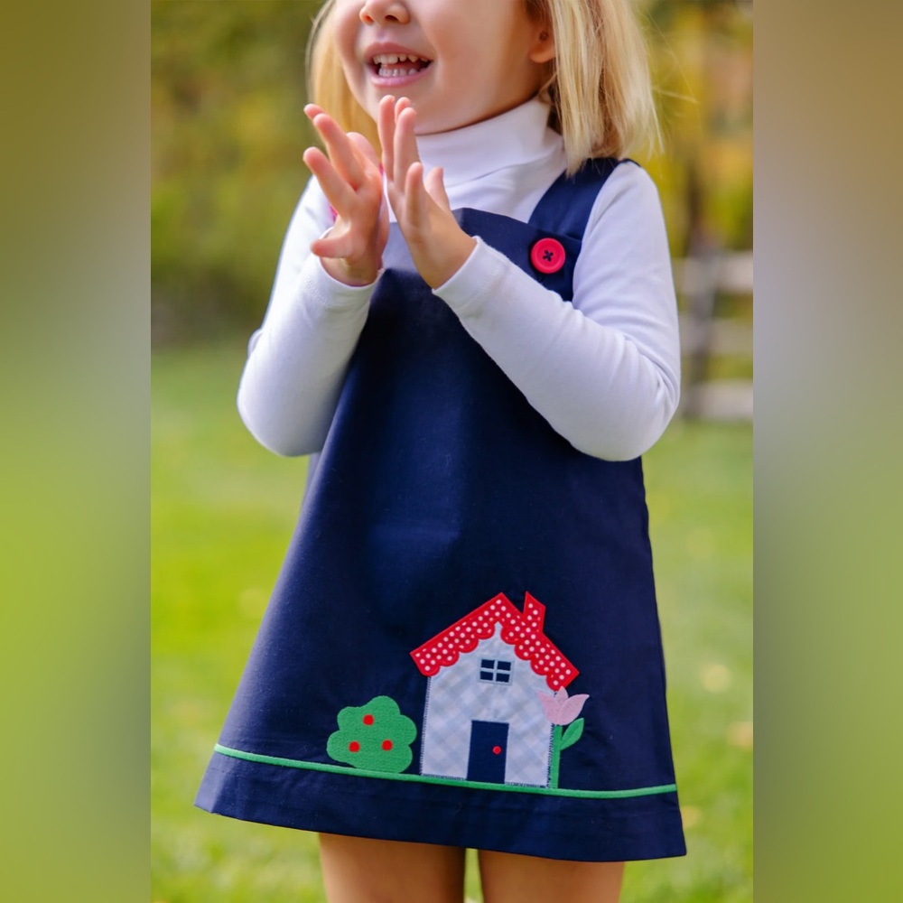 TBBC Jillian Jumper Set Nantucket Navy with House Applique